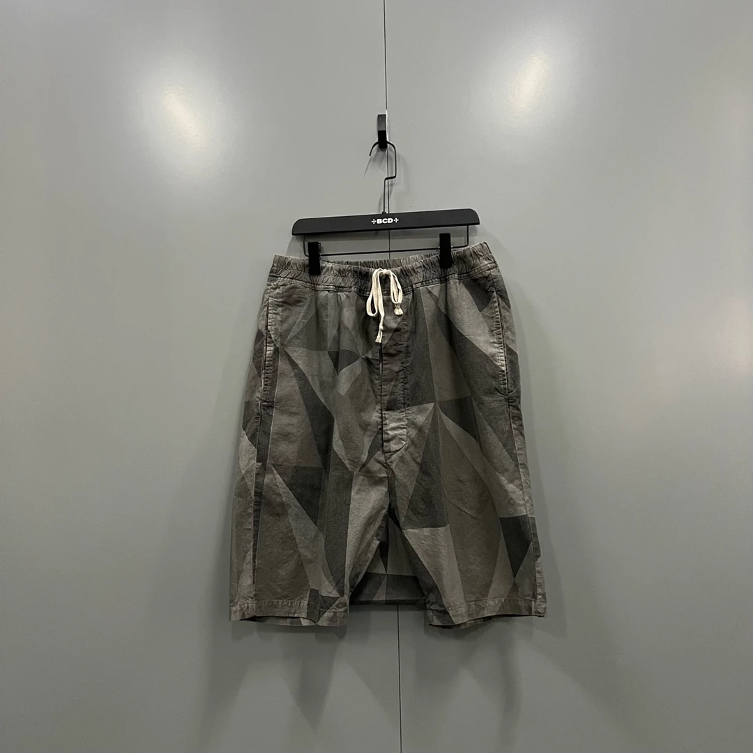【XP】Rick Owens RO 几何迷彩印花短裤 L码/95新/5500/fg200816