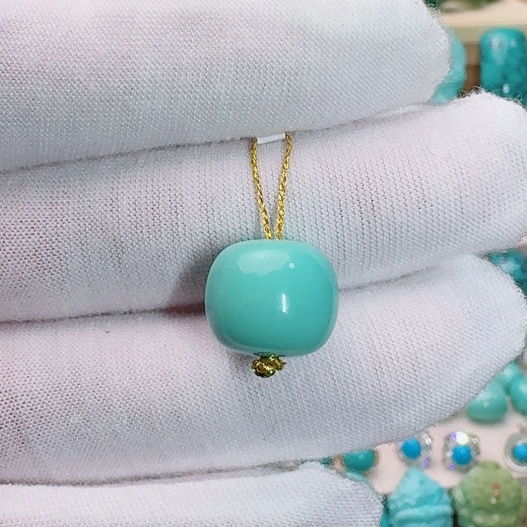 绿松石未镶嵌珠宝奇石精品老型珠精品老型珠12.7