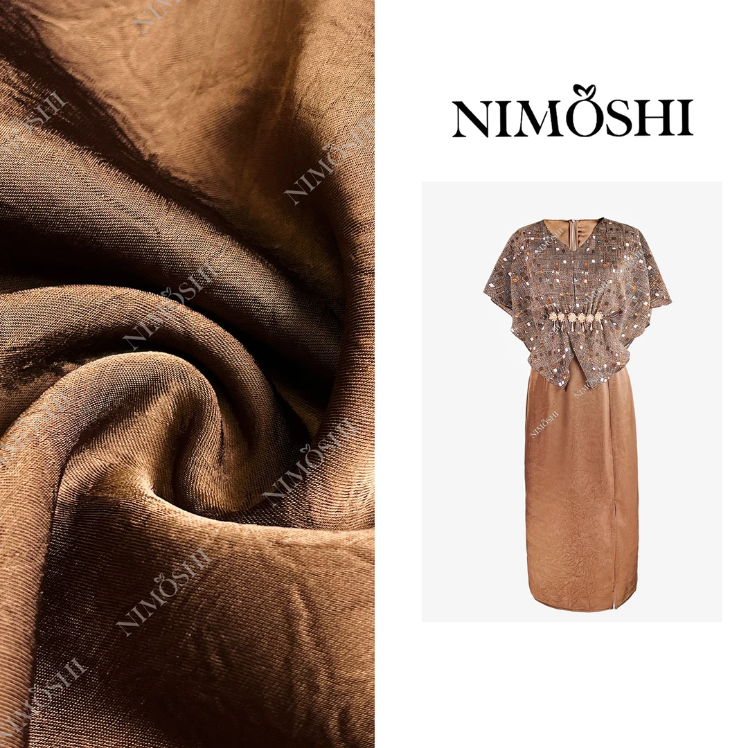 NIMOSHI【南油】法式小资轻奢贵妇 腰花束腰气质直筒连衣裙Q1860