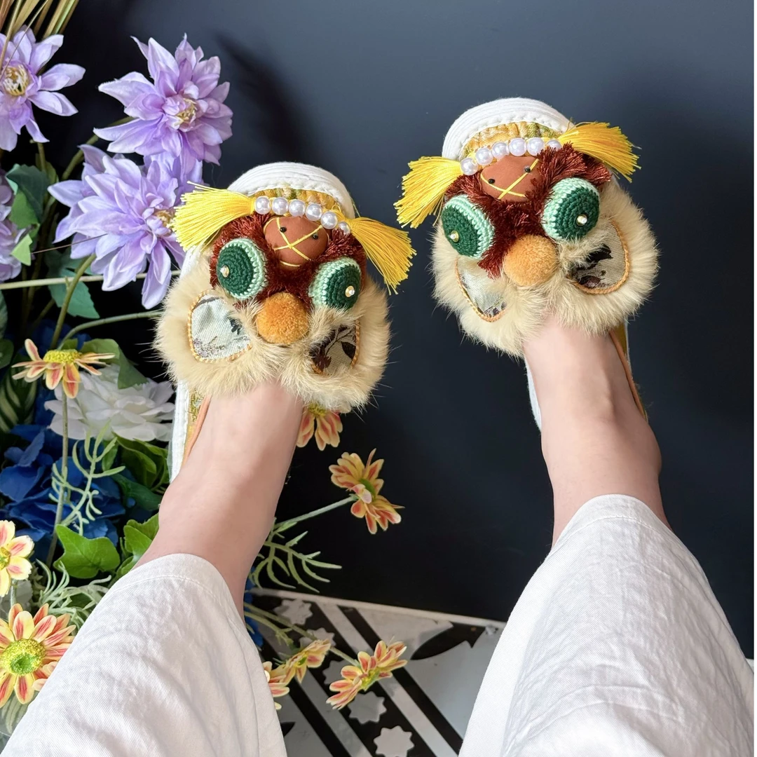 非遗纯手工网红虎头咖色布鞋老北京布鞋百搭重工外穿民族舒适单鞋