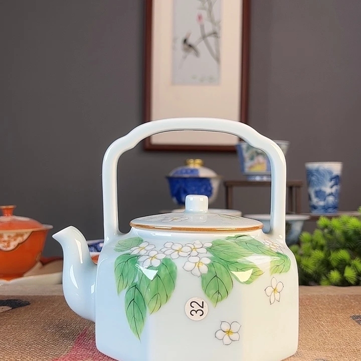 摆件景德镇陶瓷茶杯多人
