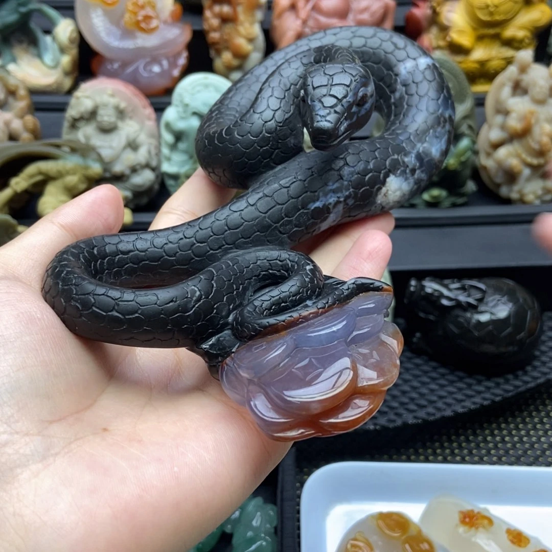 面***来石英质玉摆件/挂件/手把件未镶嵌