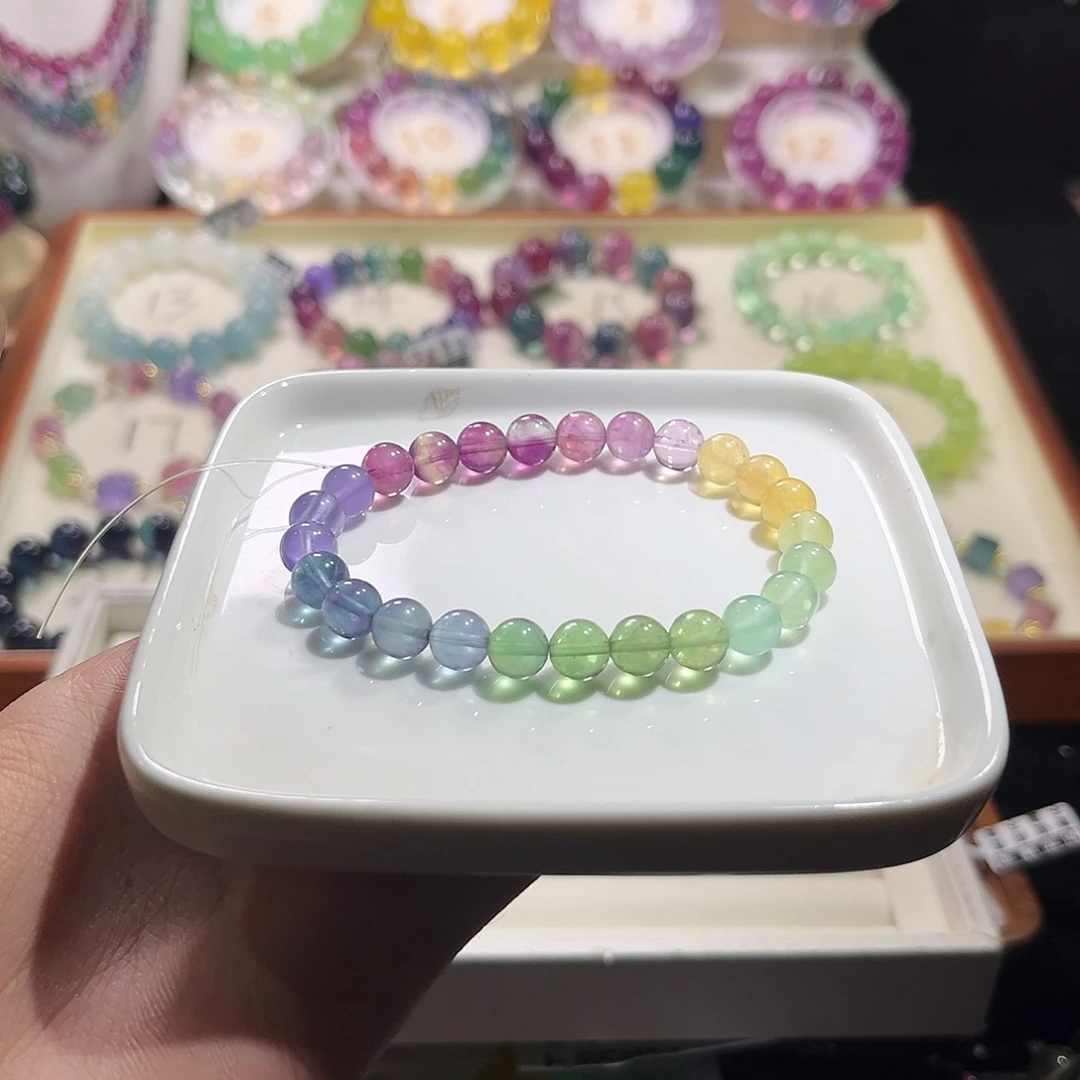 手链未镶嵌萤石渐变彩虹