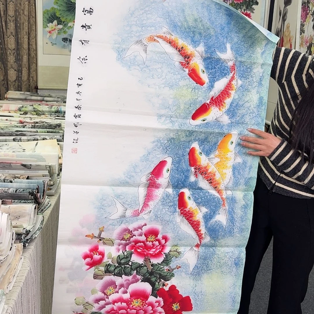 纯手绘国画作品好看四尺