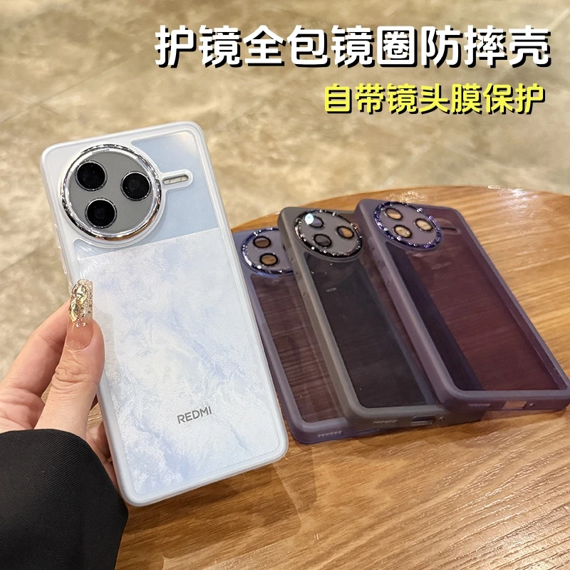 适用于红米k80手机壳新款透明硅胶k80pro带镜头膜k70防摔硅胶软套