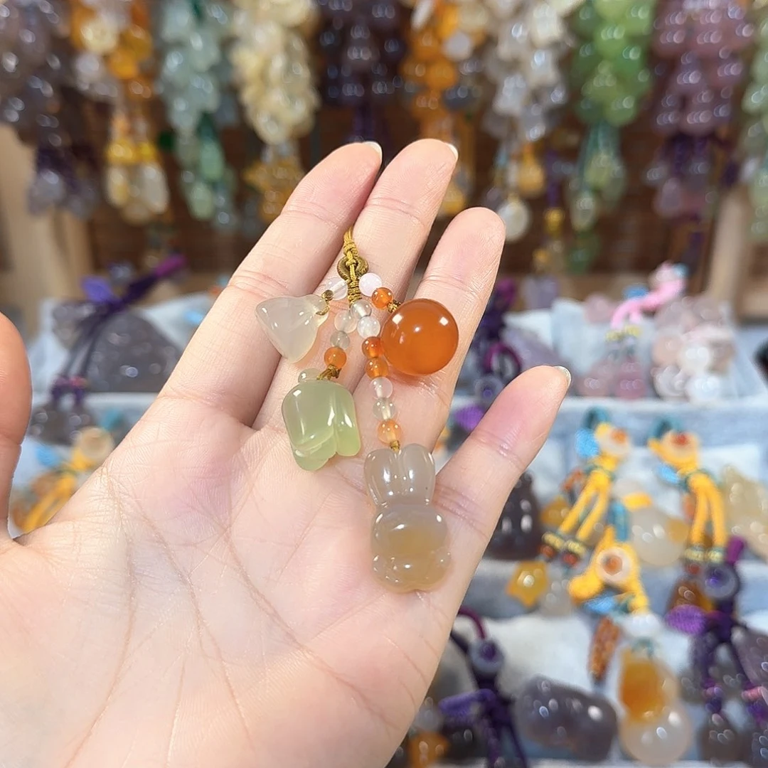 玛瑙/玉髓手机挂件福利款通货料子不挑带有包容点未镶嵌