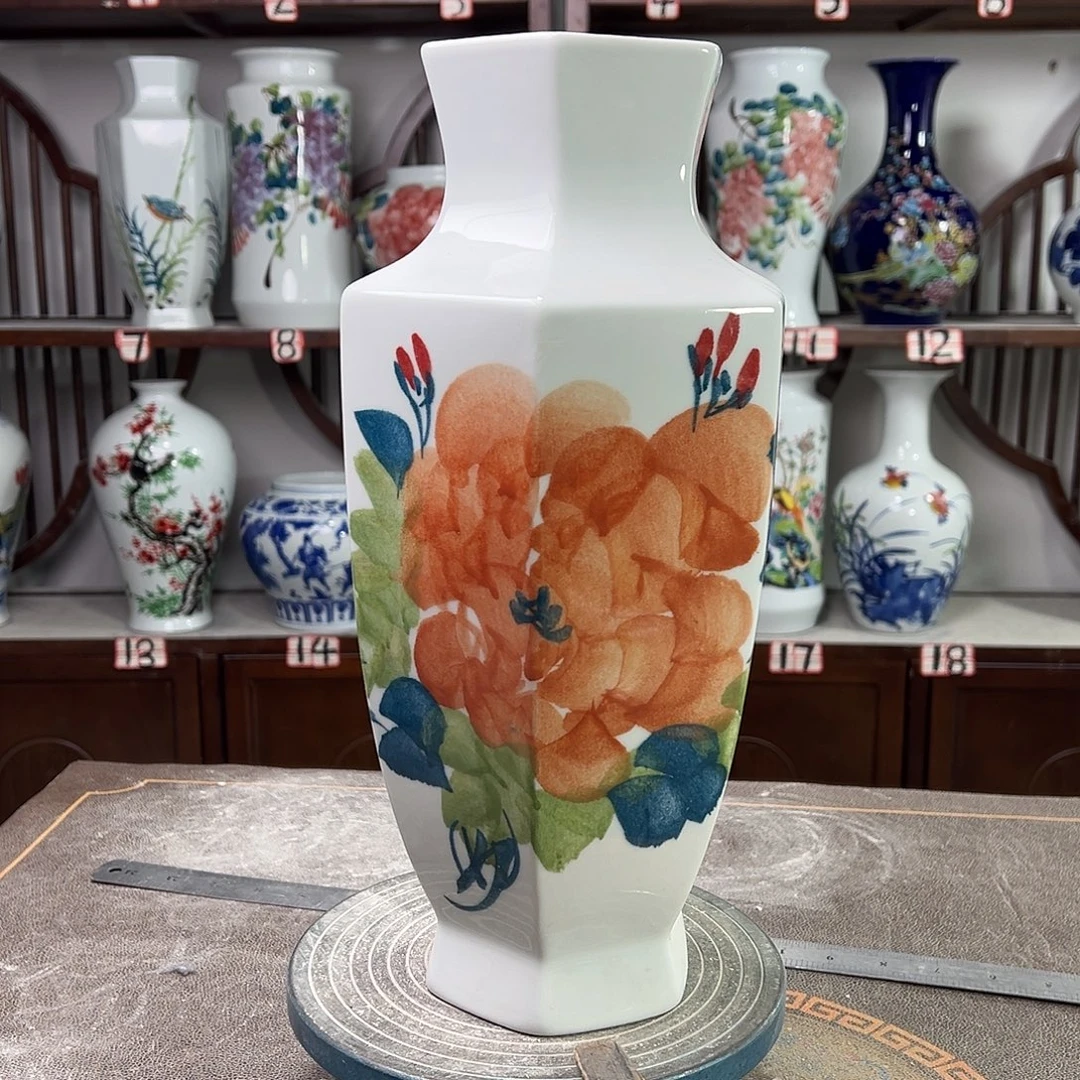 摆件陶景德镇陶瓷6黄牡