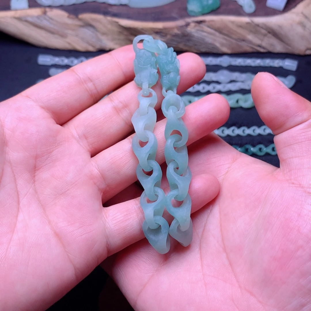 定制翡翠未镶嵌晓*手链