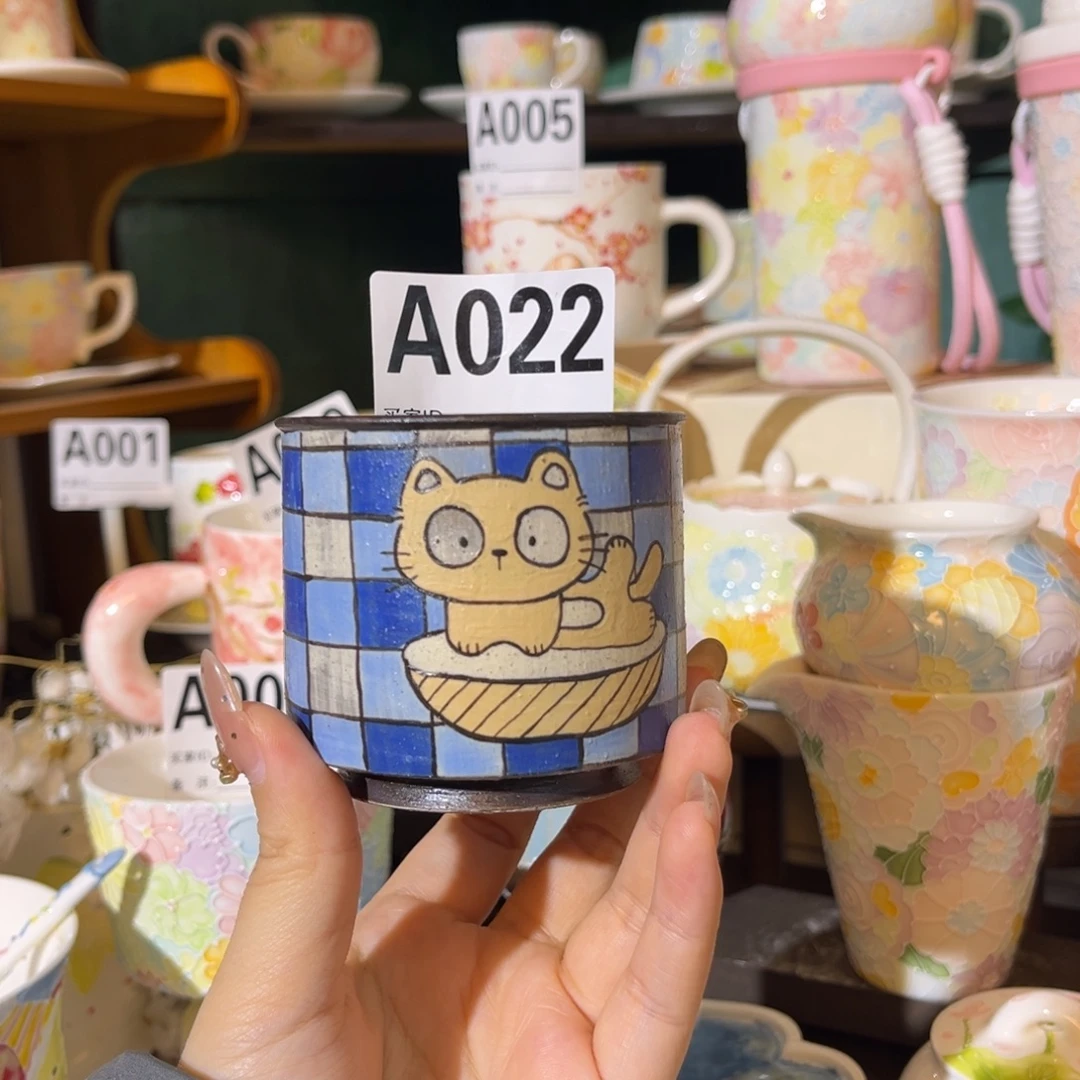 陶瓷手柄款小猫杯