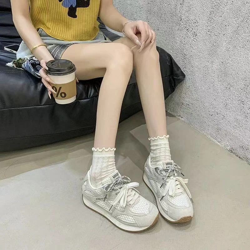 爆款德训鞋女款2025网面耐磨百搭休闲百搭舒适运动鞋女 A01