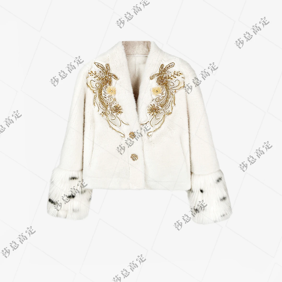 【丹丹】2025新款重工气质百搭宽松毛绒外套冬季D0013