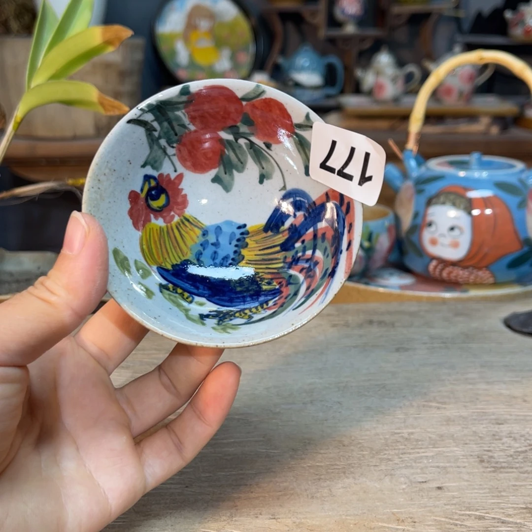 壶素浅陶瓷手工手绘