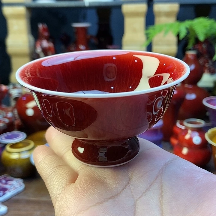 陶瓷景德镇名陶雅玩原矿郎红