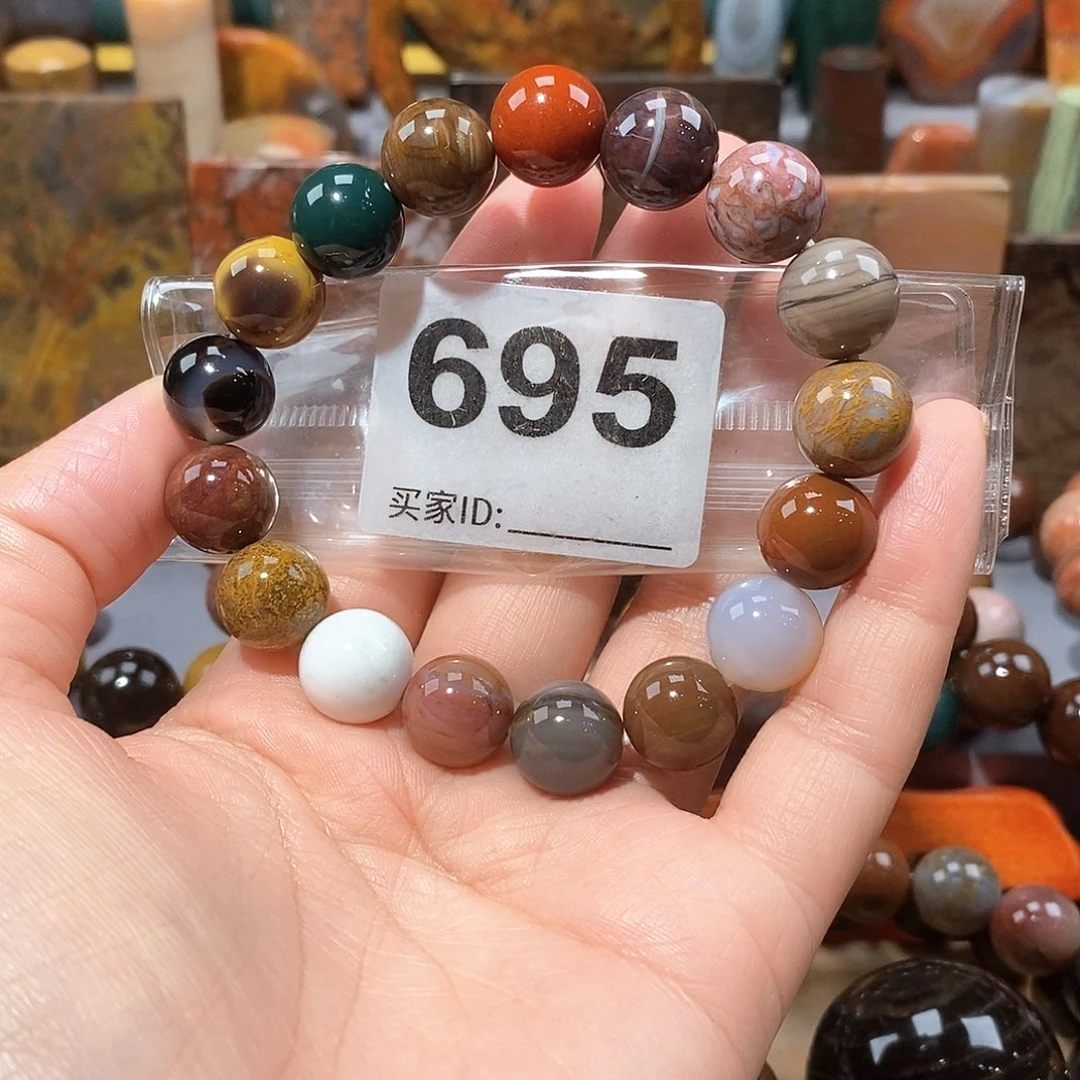 硅化玉天然北票硅化玉手串未镶嵌天然北票硅化玉手串