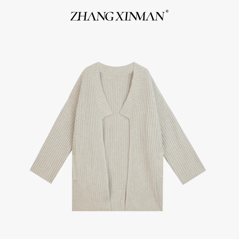 【037】Zxm-【年底大促】考拉绒中长款休闲秋冬开衫针织外套235662