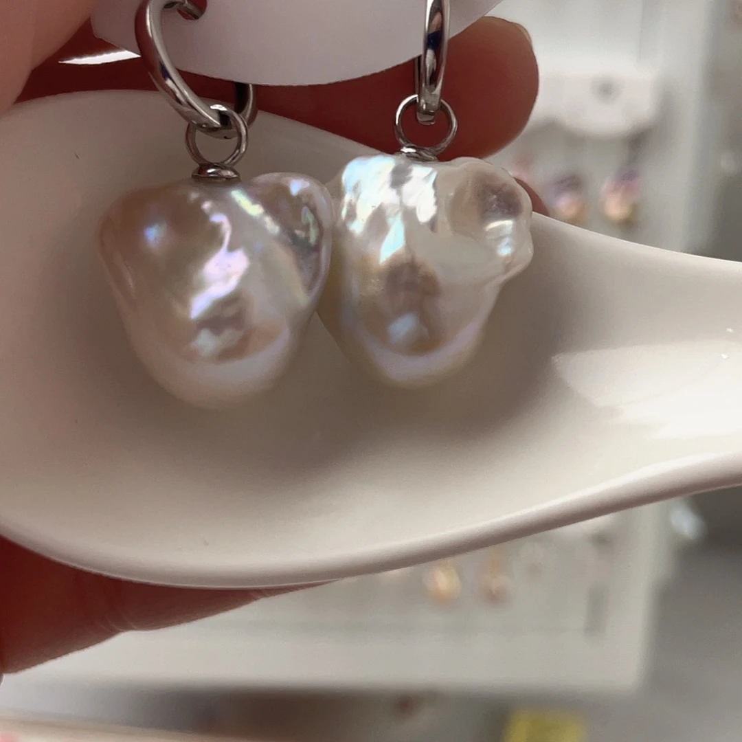 淡水珍珠天然珍珠巴洛克银S925镶嵌臻****品