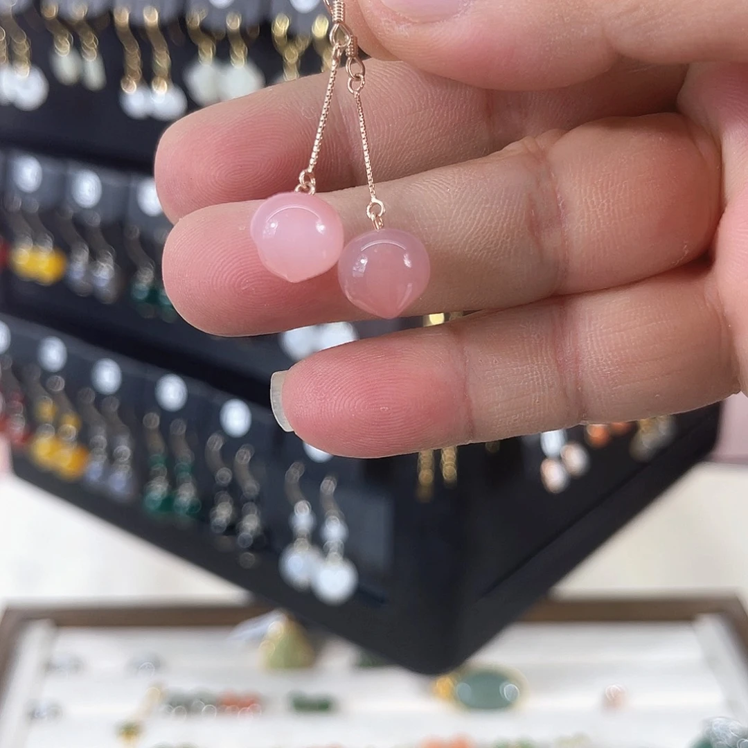 崔***超玛瑙/玉髓耳坠银S925镶嵌