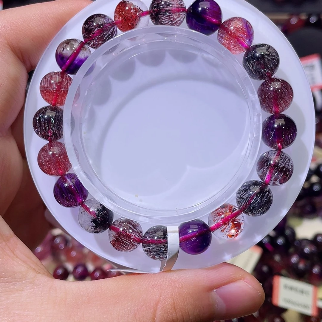 水晶手链未镶嵌黑加仑9.6