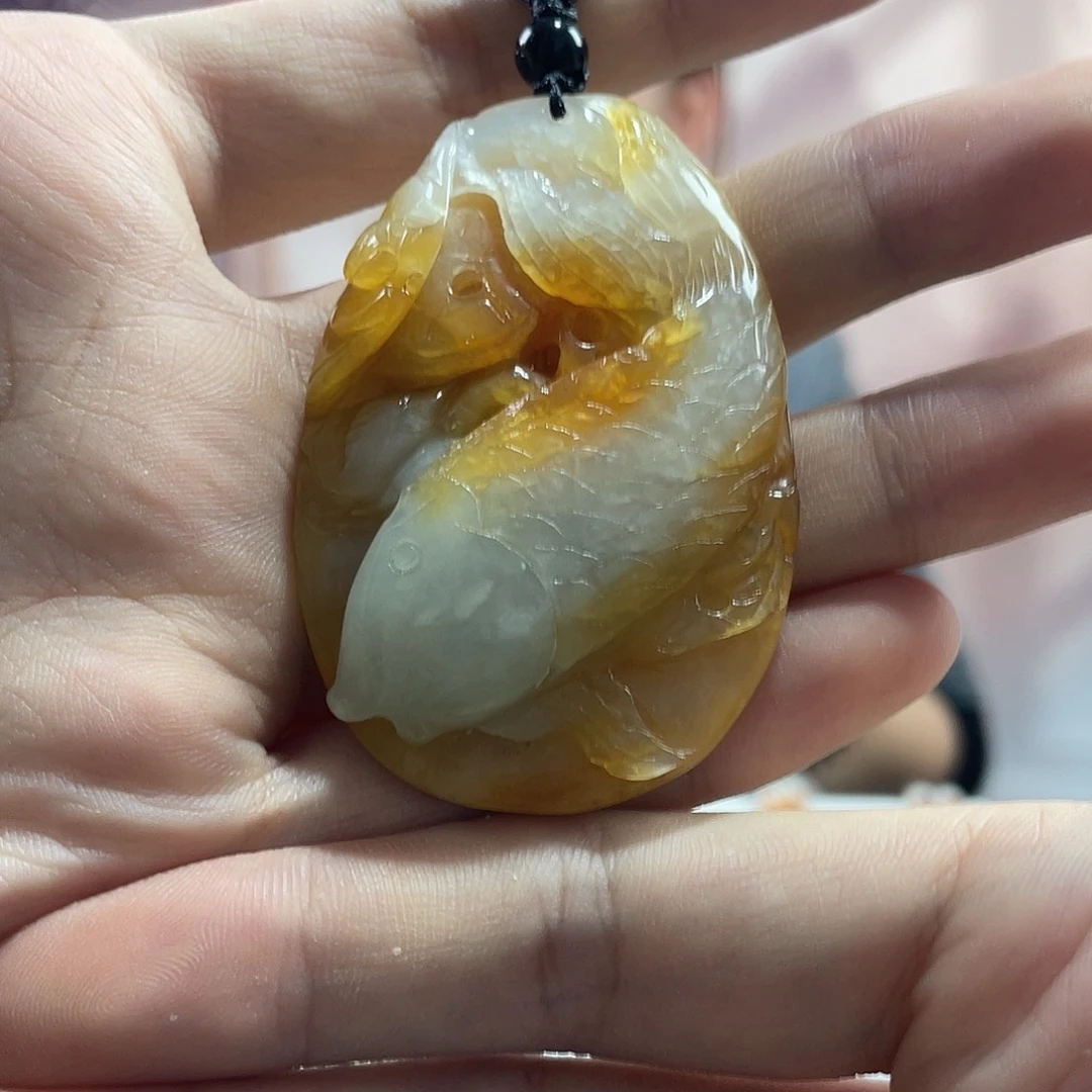 蛇纹石玉未镶嵌吊坠(赠链)