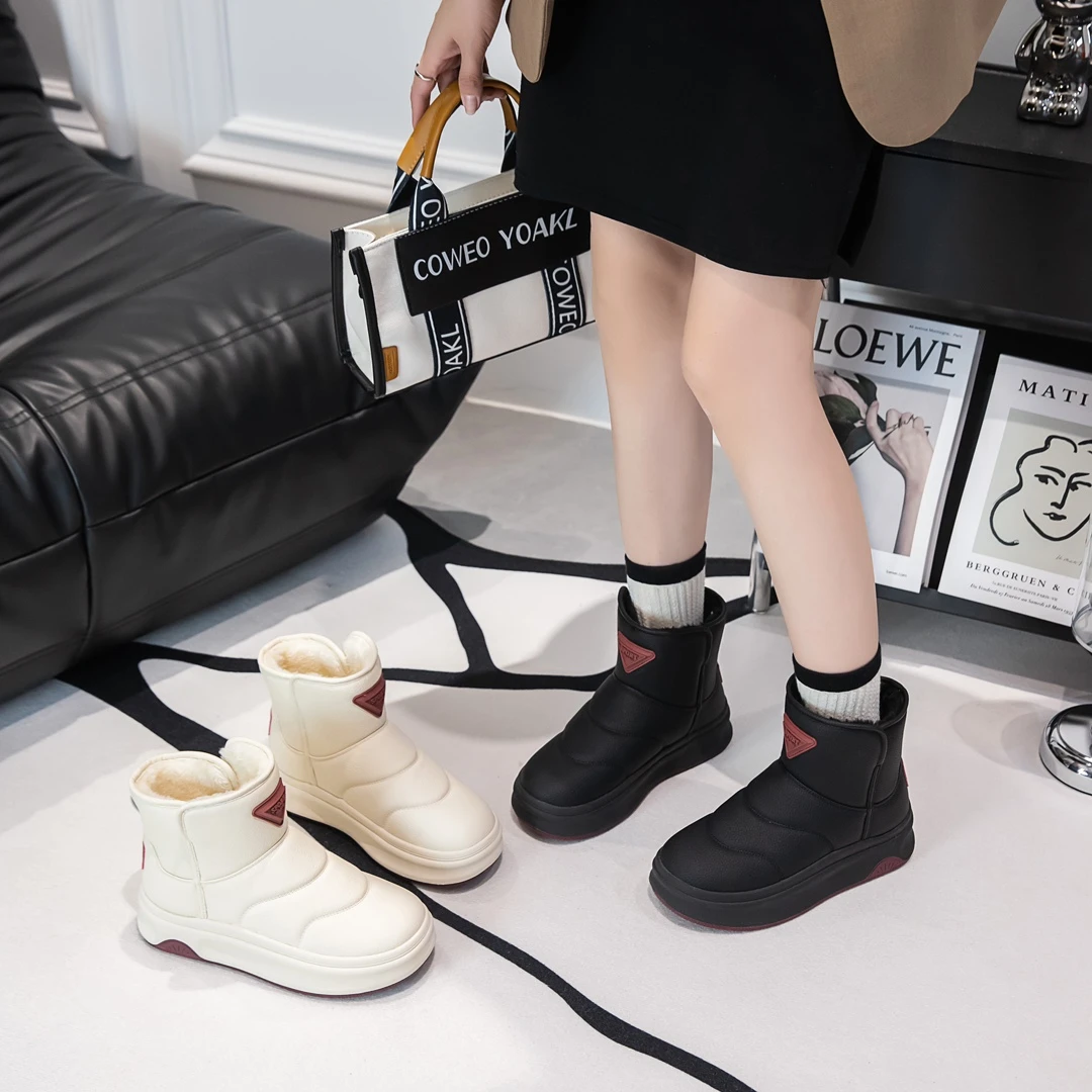 时尚加绒加厚百搭舒适洋气雪地靴24879