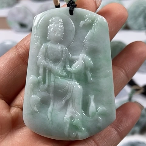 翡翠颈饰未镶嵌观音福利