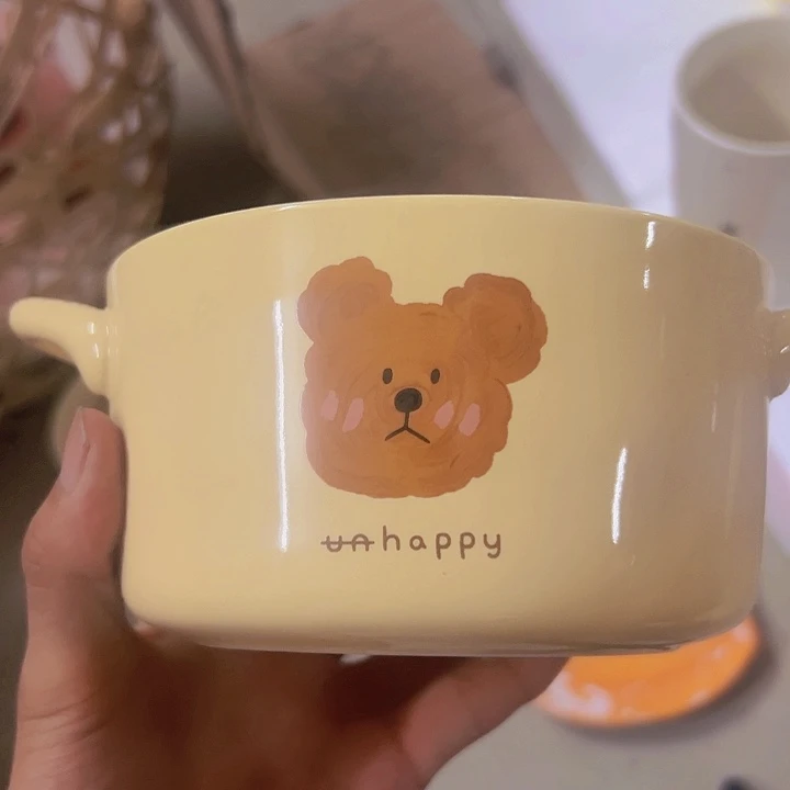 搪瓷微瑕熊头双耳