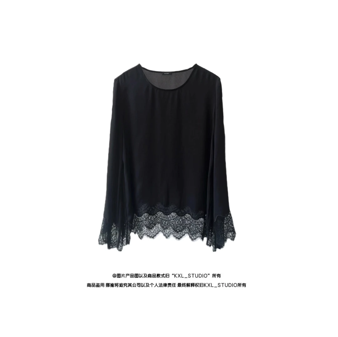 KXL-STUDIO 【KELE精选】“霜月薄纱”蕾丝轻薄上衣9554