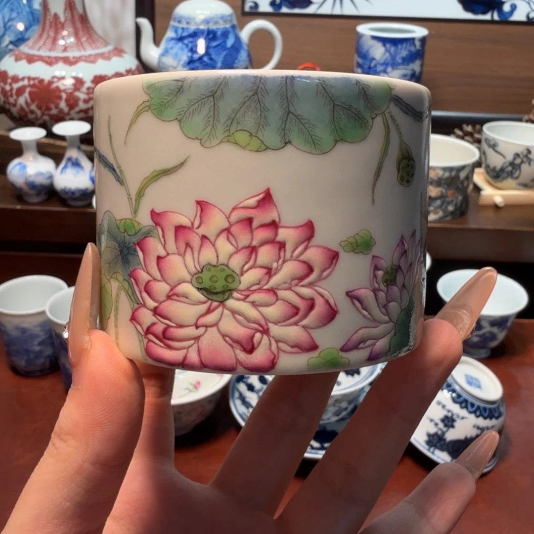 杯满****远泡推荐全手绘瓷器