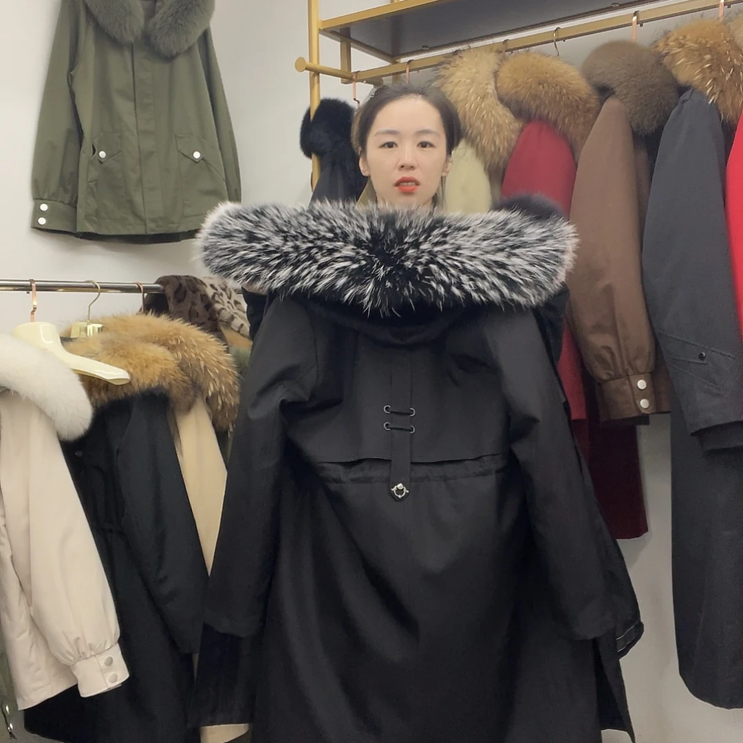 双色毛领3号链接派克服