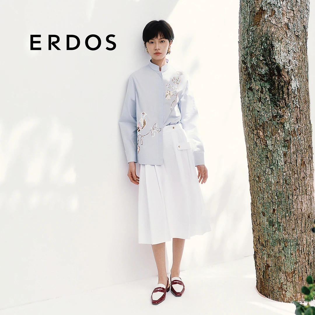 【纯棉】ERDOS可拆卸皮带扣A字半身裙春休闲春穿搭