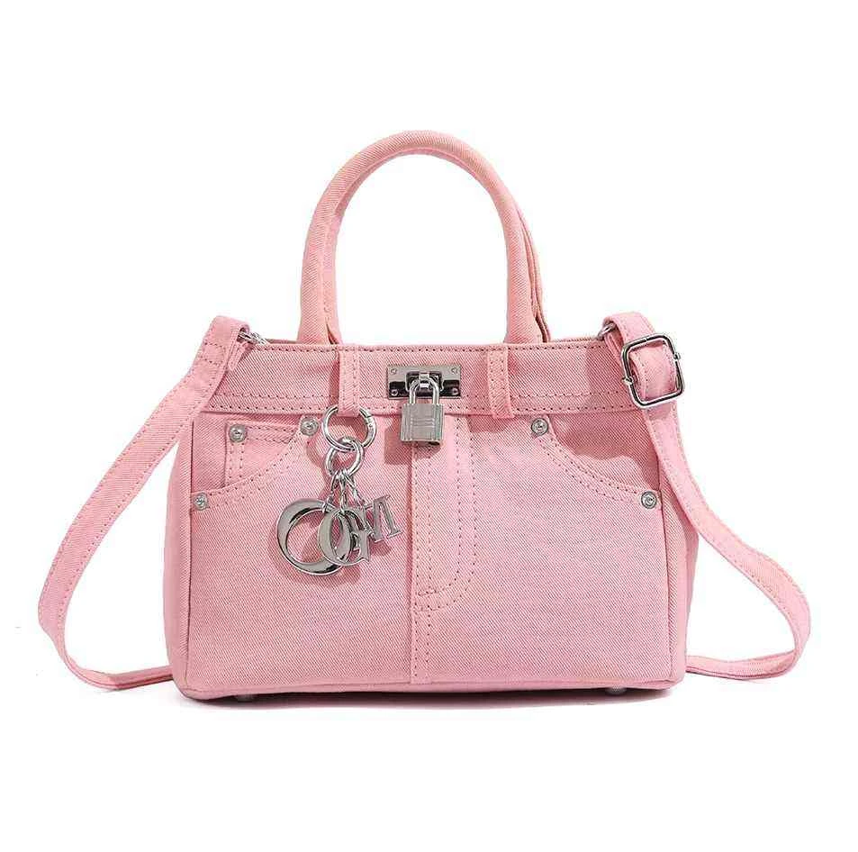 蓝谷女包 1447 假日牛仔粉