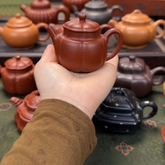 茶壶紫砂繁花朱泥80cc