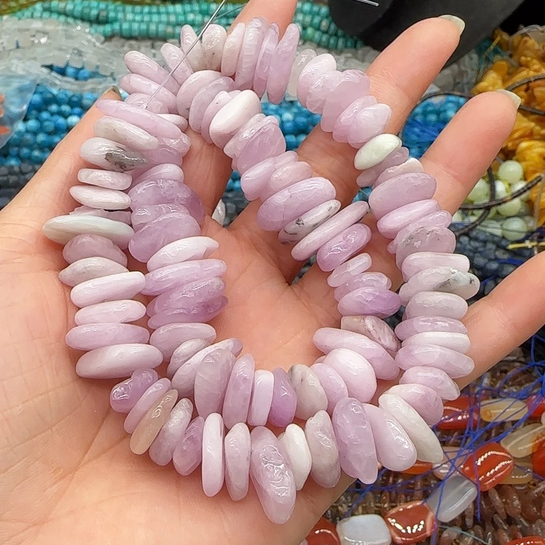 玛瑙/玉髓合金珠宝半成品紫锂辉12-14mm一条