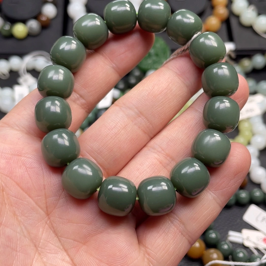 和田玉未镶嵌手链14