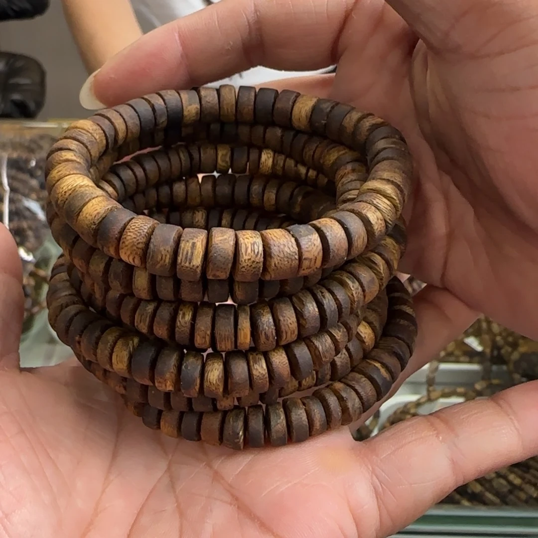 沉香手串多样性发1条紫棋算盘珠高货6克