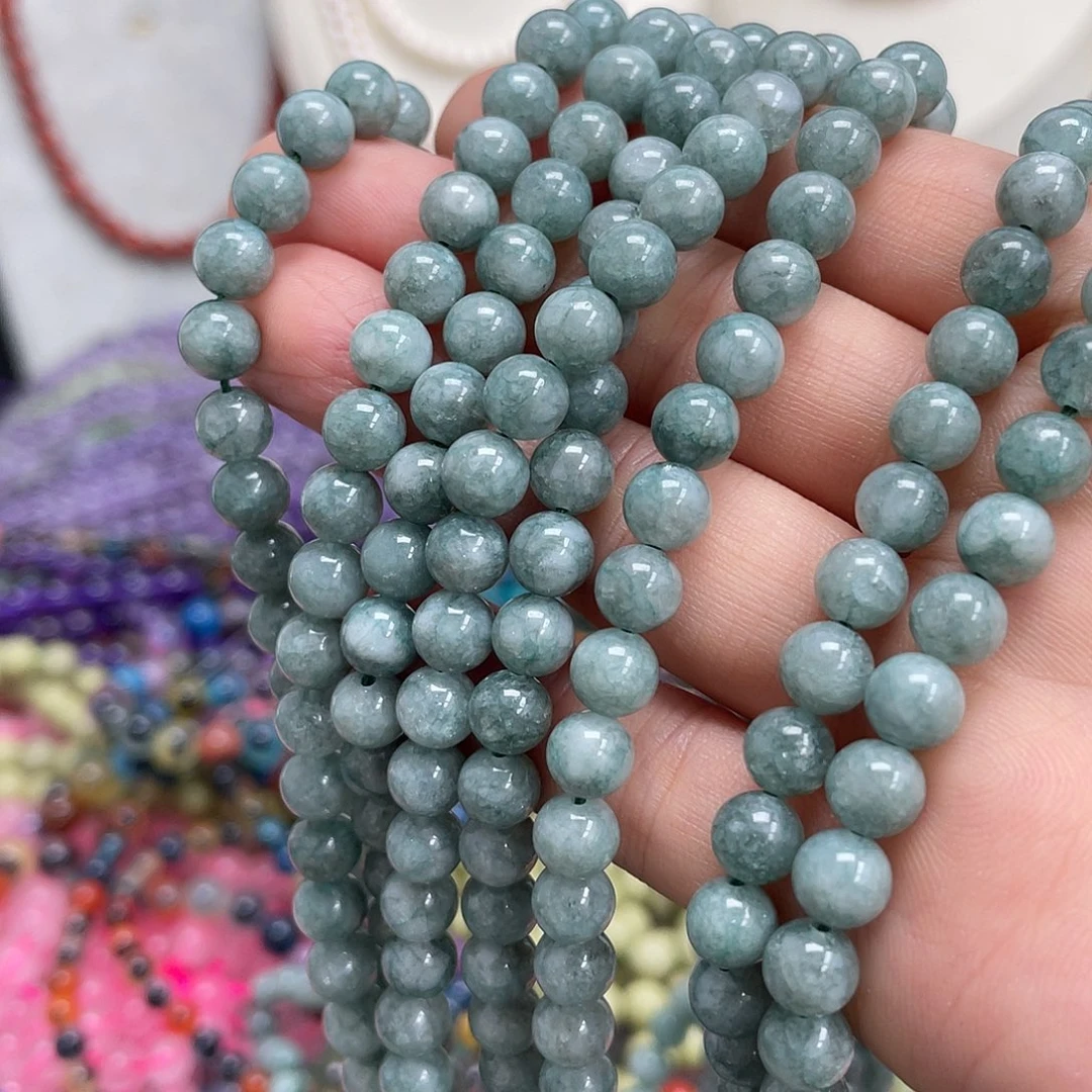 未镶嵌半成品玛瑙/玉髓缅甸玉6mm