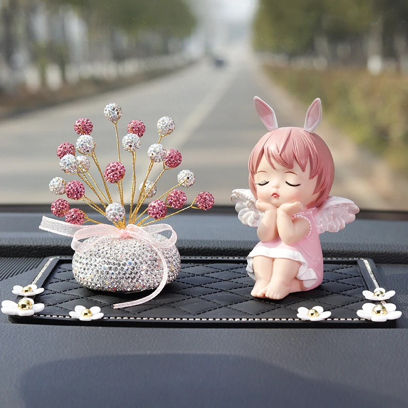 【手工满天星】汽车内饰品高级摆件安妮宝贝女神中控台车载装饰好看