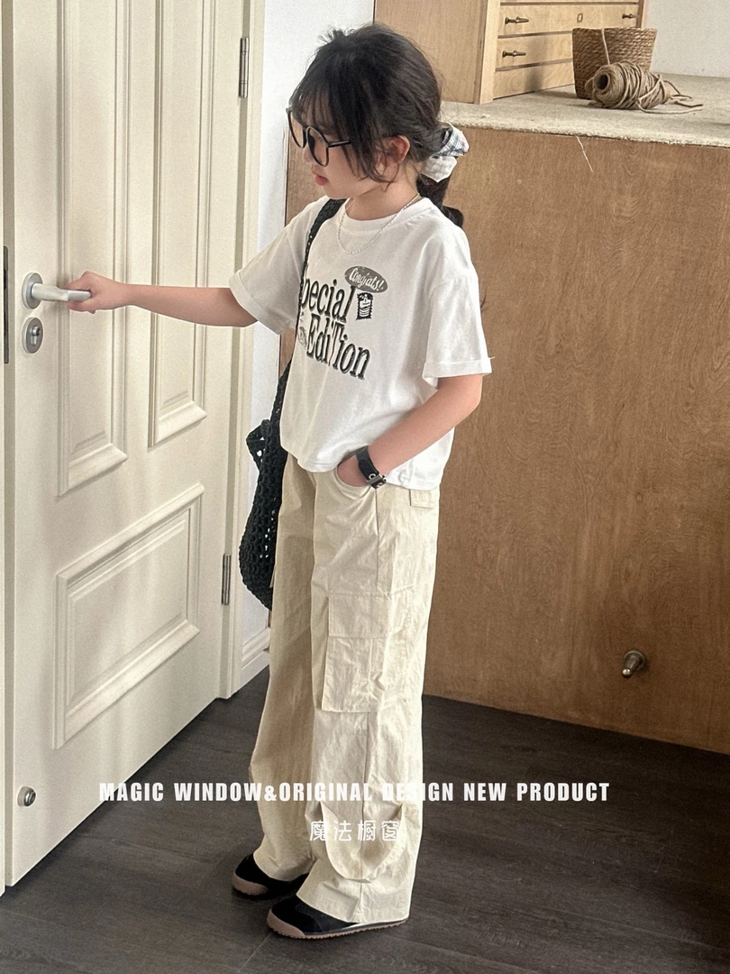 62252夏季新款工装裤 女童童装韩版中大童时尚百搭