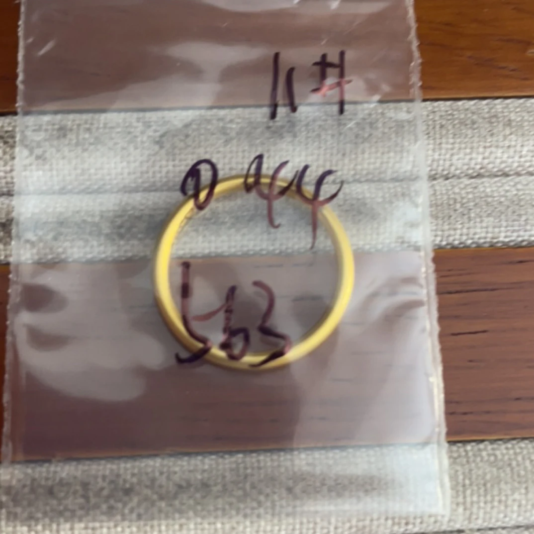 A1克重0.44 11号 古法素圈戒指 足金999