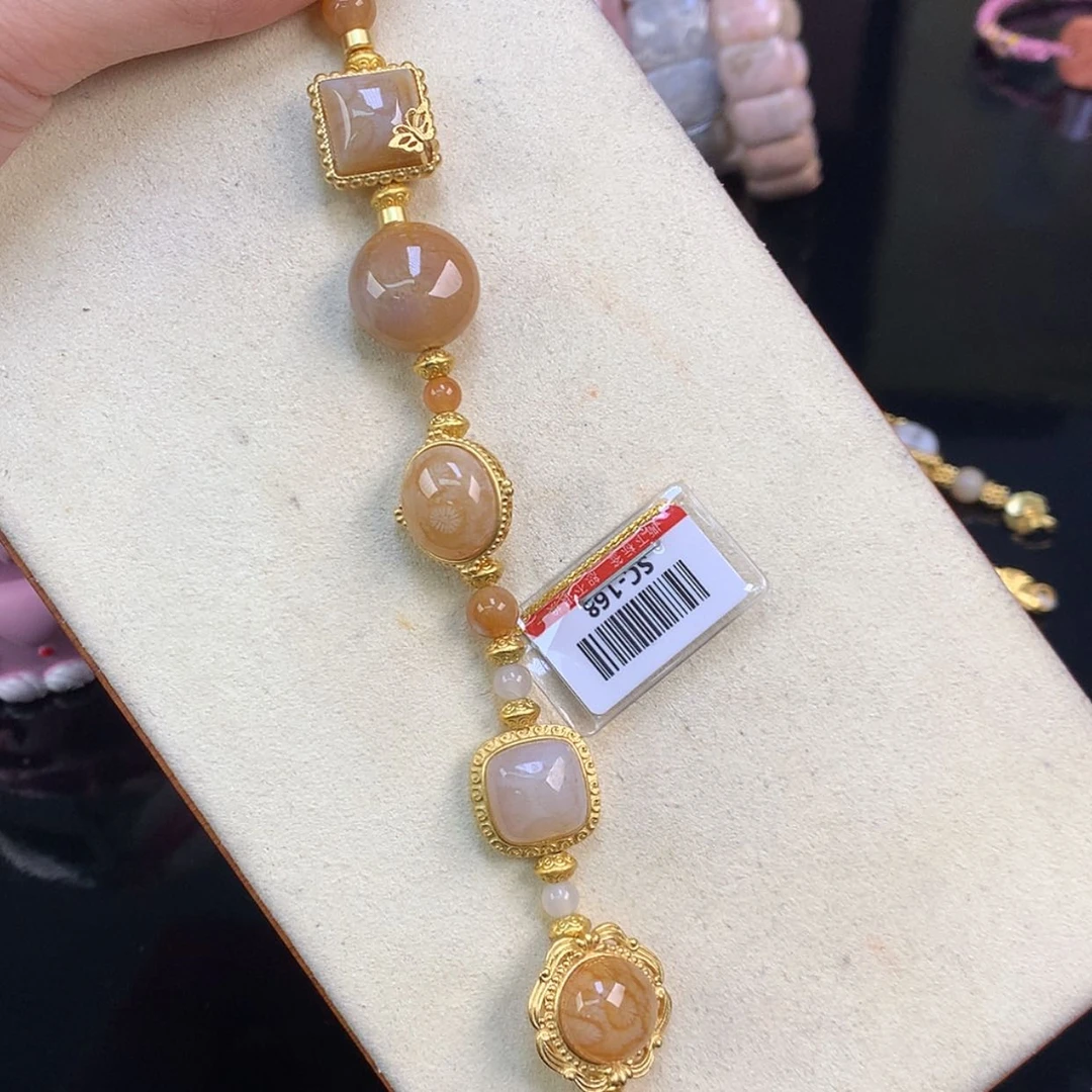 【闪购商品】颈饰未镶嵌硅化珊瑚（珊瑚玉）手链168漏128（32号）