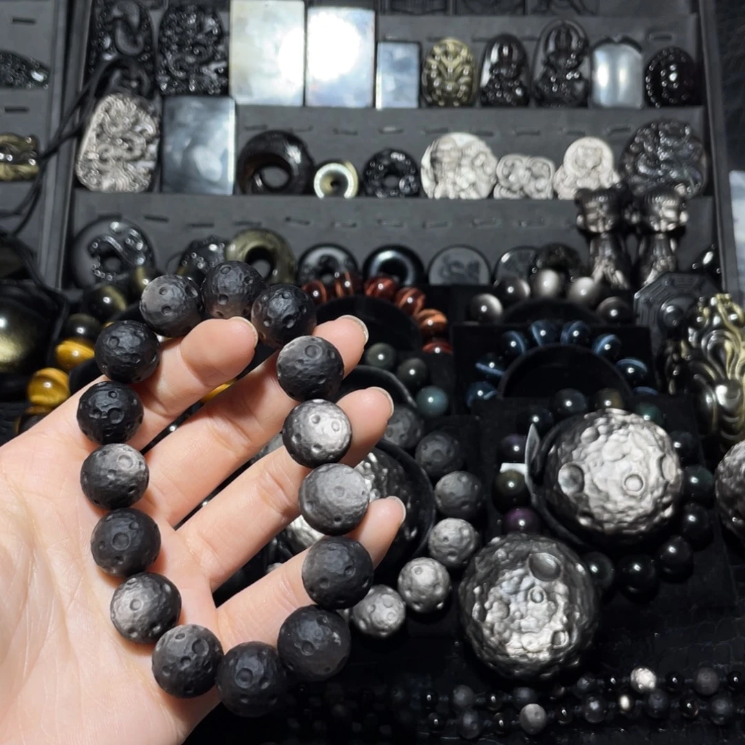 鼠***鸭黑曜岩未镶嵌珠宝奇石