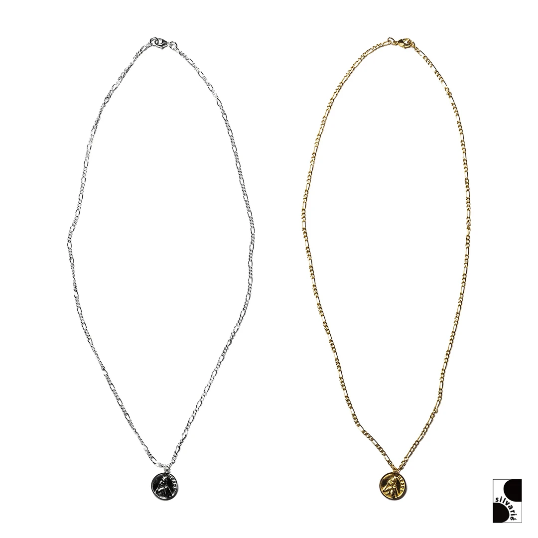 链子925银 =silvarie=MAPLE 街头潮流银币硬币费加罗链纯银项链