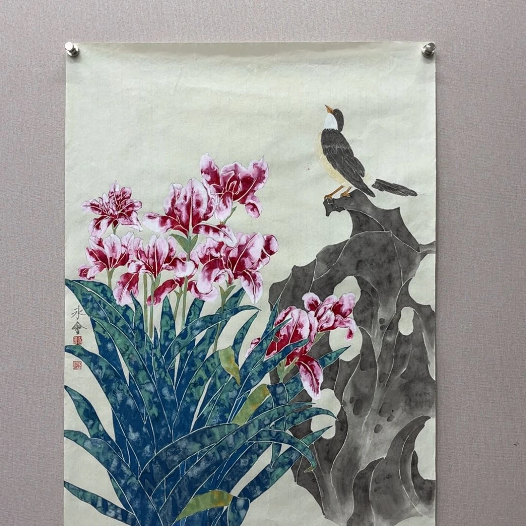 国画艺术家真人手绘
