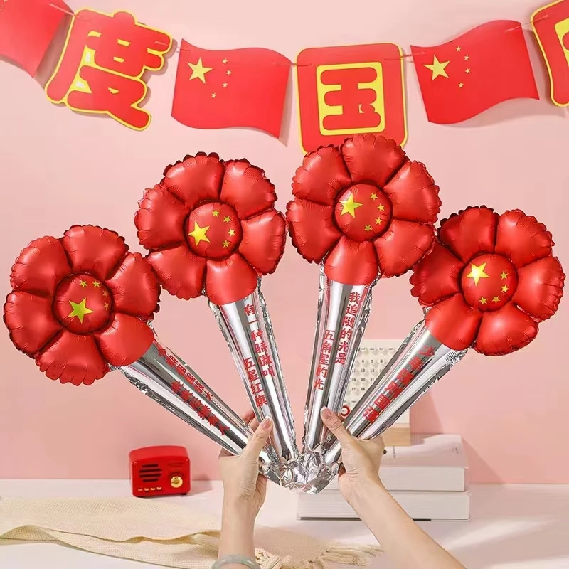 花朵节日手持助威棒气球