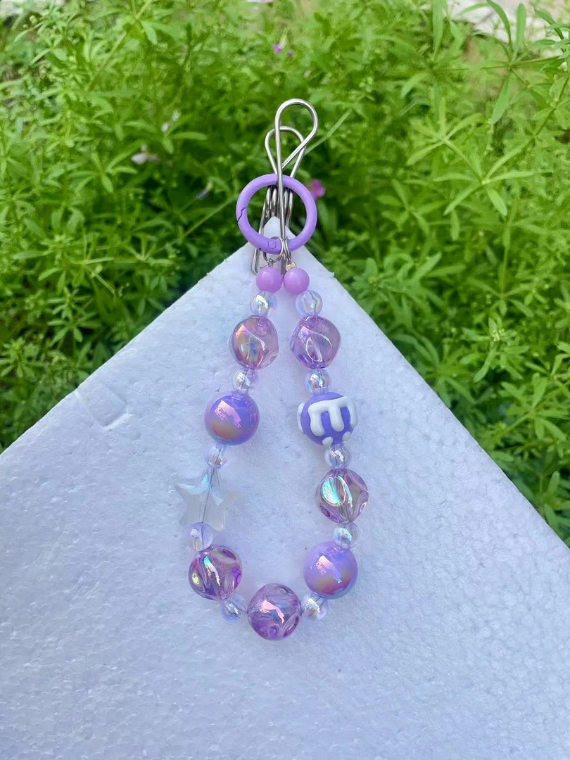 通用【8条】DIY手绘串珠清库存手机链 手工制作 默认微瑕 介意勿拍