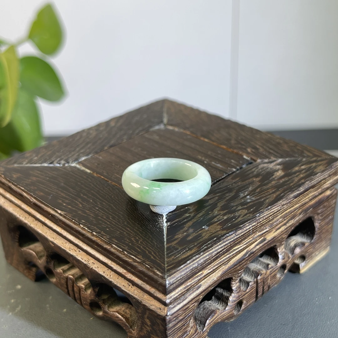 JXA05-015 天然缅甸A货翡翠 翡翠戒圈14#