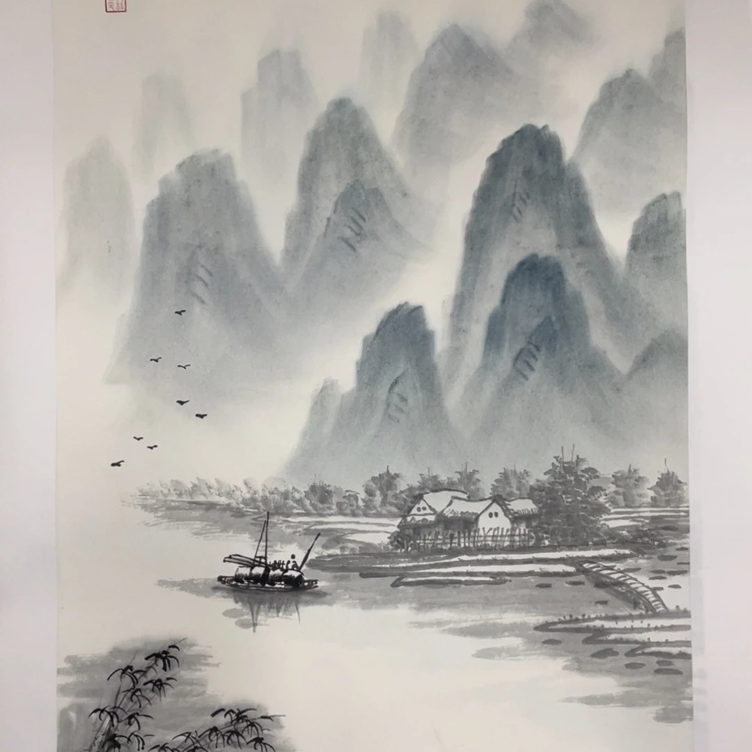 国画莫桂明老师绘画