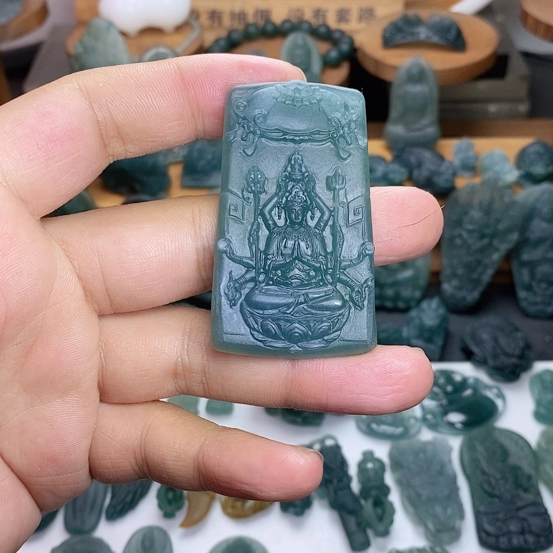 定制翡翠未镶嵌千手