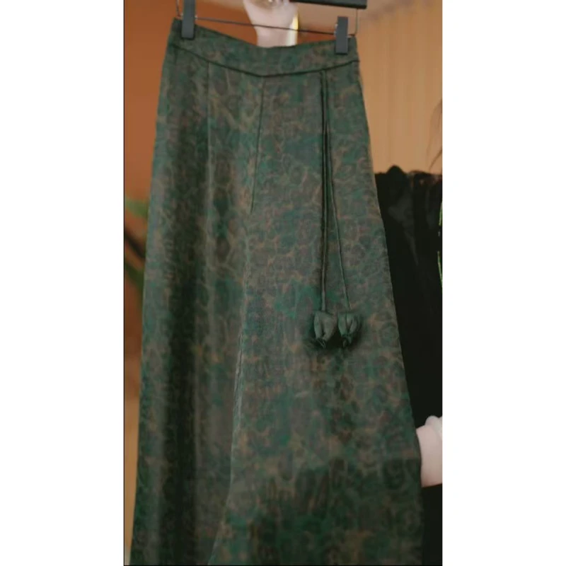 时尚豹纹高腰垂感春夏新款阔腿裤（XH10/严选/芝/玉2）