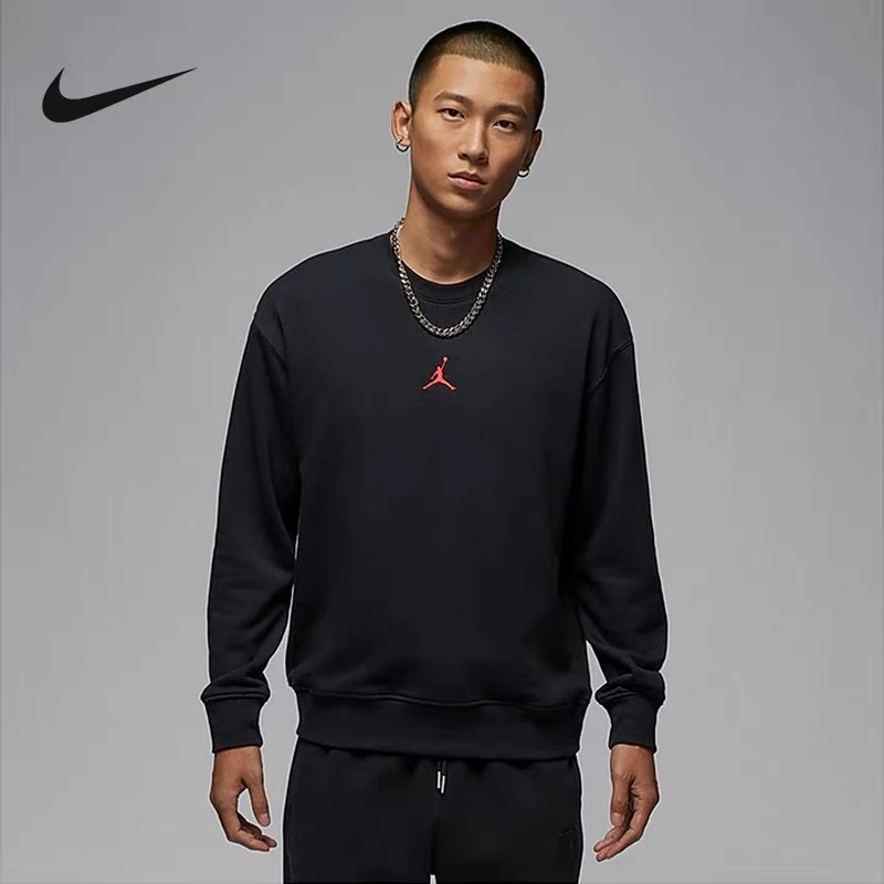 NIKE耐克男子JORDAN早春印花针织圆领运动休闲卫衣套衫IB5605-010